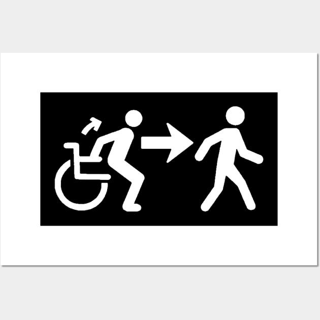 Ambulatory Wheelchair User Symbol Wall Art by annieelainey